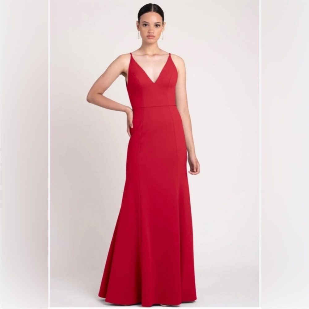 BHLDN NWOT Stretch Crepe V Neck Dress